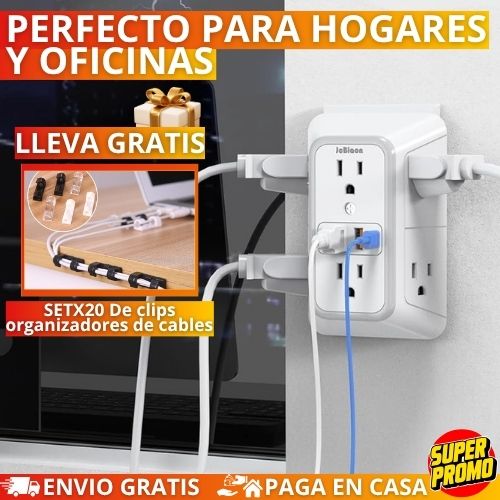 MULTITOMA 10 EN 1:  PROTECCION CONTRA SOBRETENCIONES