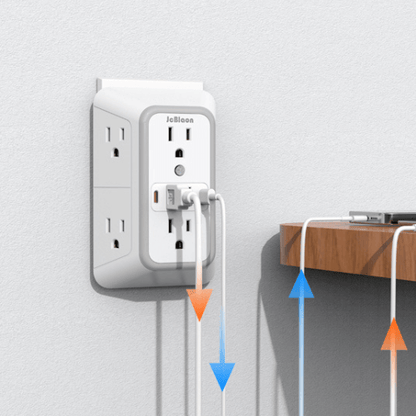 TOMA DE PARED CON REGLETA MÚLTIPLE+CLIPS