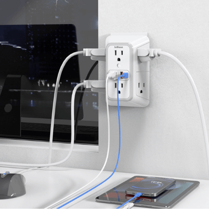 TOMA DE PARED CON REGLETA MÚLTIPLE+CLIPS